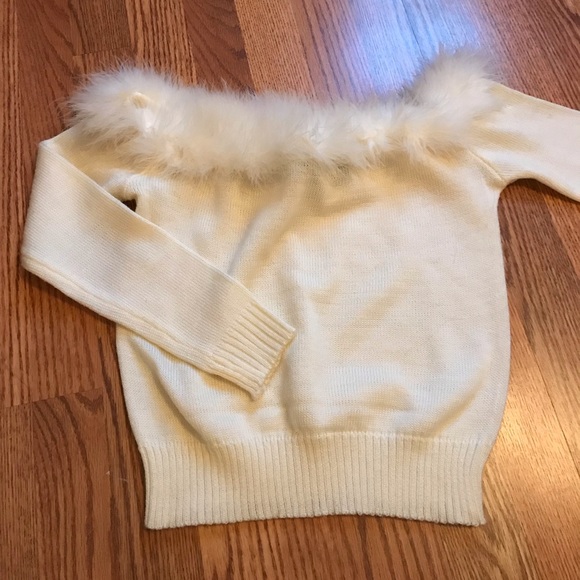 Sweaters - Feathered off the shoulder sweater
